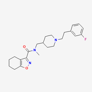 molecular formula C23H30FN3O2 B5071666 N-({1-[2-(3-fluorophenyl)ethyl]piperidin-4-yl}methyl)-N-methyl-4,5,6,7-tetrahydro-2,1-benzisoxazole-3-carboxamide 