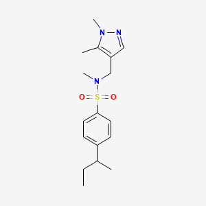 molecular formula C17H25N3O2S B5071683 4-(BUTAN-2-YL)-N-[(15-DIMETHYL-1H-PYRAZOL-4-YL)METHYL]-N-METHYLBENZENE-1-SULFONAMIDE 