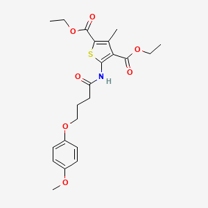 diethyl 5-{[4-(4-methoxyphenoxy)butanoyl]amino}-3-methyl-2,4-thiophenedicarboxylate