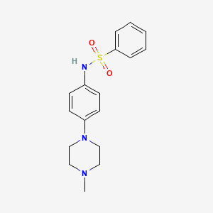 molecular formula C17H21N3O2S B5071692 N-[4-(4-methyl-1-piperazinyl)phenyl]benzenesulfonamide 