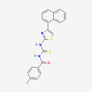 4-methyl-N-{[4-(naphthalen-1-yl)-1,3-thiazol-2-yl]carbamothioyl}benzamide