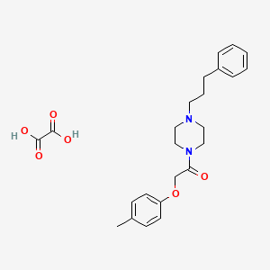 molecular formula C24H30N2O6 B5071727 2-(4-Methylphenoxy)-1-[4-(3-phenylpropyl)piperazin-1-yl]ethanone;oxalic acid 