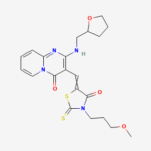 molecular formula C21H24N4O4S2 B5071731 3-{[3-(3-methoxypropyl)-4-oxo-2-thioxo-1,3-thiazolidin-5-ylidene]methyl}-2-[(tetrahydro-2-furanylmethyl)amino]-4H-pyrido[1,2-a]pyrimidin-4-one 