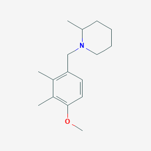 molecular formula C16H25NO B5071752 1-[(4-methoxy-2,3-dimethylphenyl)methyl]-2-methylpiperidine 