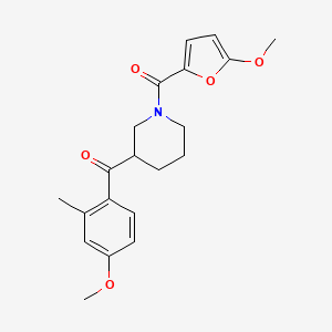 molecular formula C20H23NO5 B5071754 [1-(5-methoxy-2-furoyl)-3-piperidinyl](4-methoxy-2-methylphenyl)methanone 