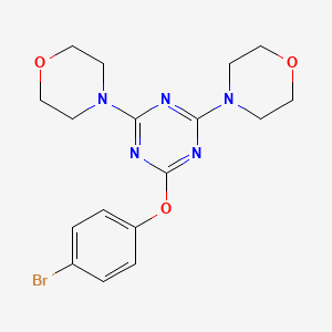 molecular formula C17H20BrN5O3 B5071796 2-(4-bromophenoxy)-4,6-di-4-morpholinyl-1,3,5-triazine 