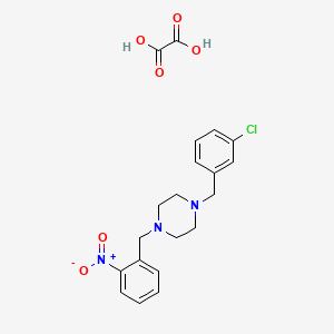 1-(3-chlorobenzyl)-4-(2-nitrobenzyl)piperazine oxalate