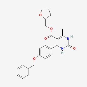 Tetrahydrofuran-2-ylmethyl 4-[4-(benzyloxy)phenyl]-6-methyl-2-oxo-1,2,3,4-tetrahydropyrimidine-5-carboxylate