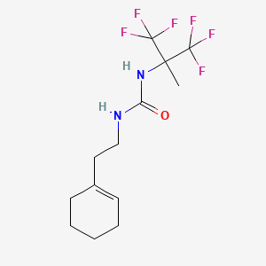 molecular formula C13H18F6N2O B5071826 1-[2-(Cyclohexen-1-yl)ethyl]-3-(1,1,1,3,3,3-hexafluoro-2-methylpropan-2-yl)urea 