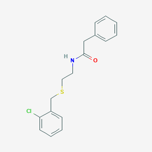 molecular formula C17H18ClNOS B5071842 N-{2-[(2-chlorobenzyl)thio]ethyl}-2-phenylacetamide 