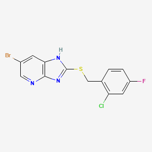 6-bromo-2-[(2-chloro-4-fluorophenyl)methylsulfanyl]-1H-imidazo[4,5-b]pyridine