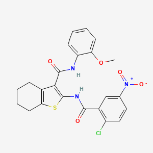 2-(2-CHLORO-5-NITROBENZAMIDO)-N-(2-METHOXYPHENYL)-4,5,6,7-TETRAHYDRO-1-BENZOTHIOPHENE-3-CARBOXAMIDE