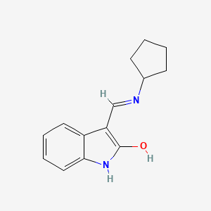 molecular formula C14H16N2O B5071879 3-(cyclopentyliminomethyl)-1H-indol-2-ol 