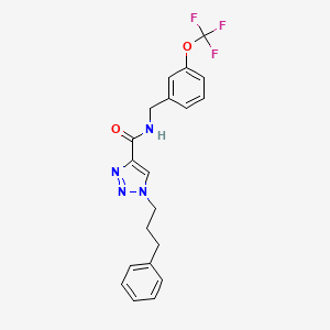 molecular formula C20H19F3N4O2 B5071896 1-(3-phenylpropyl)-N-[3-(trifluoromethoxy)benzyl]-1H-1,2,3-triazole-4-carboxamide 