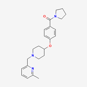 2-methyl-6-({4-[4-(1-pyrrolidinylcarbonyl)phenoxy]-1-piperidinyl}methyl)pyridine