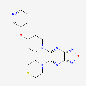 molecular formula C18H21N7O2S B5071936 5-[4-(3-pyridinyloxy)-1-piperidinyl]-6-(4-thiomorpholinyl)[1,2,5]oxadiazolo[3,4-b]pyrazine 