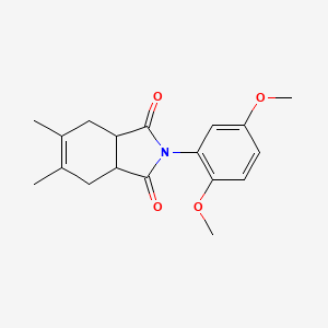 molecular formula C18H21NO4 B5071956 2-(2,5-Dimethoxyphenyl)-5,6-dimethyl-3a,4,7,7a-tetrahydroisoindole-1,3-dione 