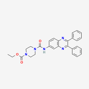 Ethyl 4-[(2,3-diphenylquinoxalin-6-yl)carbamoyl]piperazine-1-carboxylate