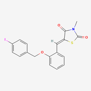 (5Z)-5-{2-[(4-iodobenzyl)oxy]benzylidene}-3-methyl-1,3-thiazolidine-2,4-dione