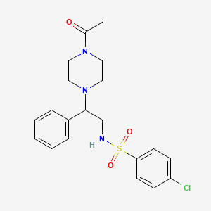 N-[2-(4-acetylpiperazin-1-yl)-2-phenylethyl]-4-chlorobenzenesulfonamide