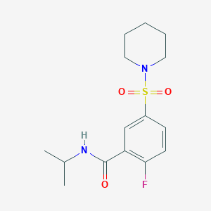 2-fluoro-5-piperidin-1-ylsulfonyl-N-propan-2-ylbenzamide