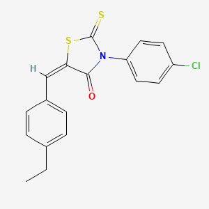 3-(4-chlorophenyl)-5-(4-ethylbenzylidene)-2-thioxo-1,3-thiazolidin-4-one