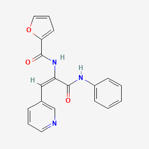 N-[(E)-3-anilino-3-oxo-1-pyridin-3-ylprop-1-en-2-yl]furan-2-carboxamide