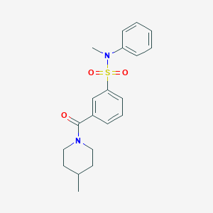 N-methyl-3-[(4-methyl-1-piperidinyl)carbonyl]-N-phenylbenzenesulfonamide