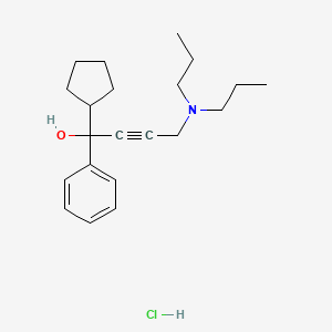 molecular formula C21H32ClNO B5072038 1-Cyclopentyl-4-(dipropylamino)-1-phenylbut-2-yn-1-ol;hydrochloride 