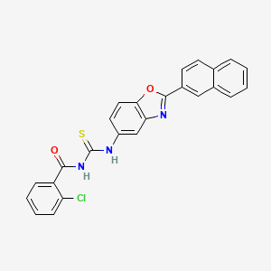 2-chloro-N-{[2-(naphthalen-2-yl)-1,3-benzoxazol-5-yl]carbamothioyl}benzamide