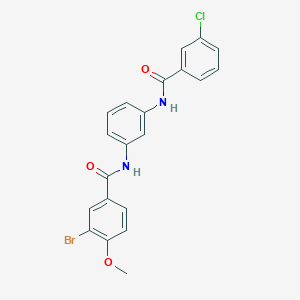 3-bromo-N-[3-[(3-chlorobenzoyl)amino]phenyl]-4-methoxybenzamide