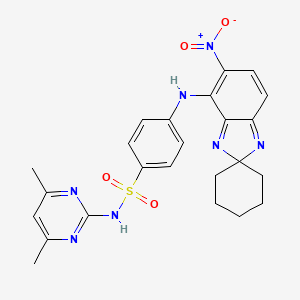 molecular formula C24H25N7O4S B5072059 N-(4,6-dimethylpyrimidin-2-yl)-4-[(5-nitrospiro[benzimidazole-2,1'-cyclohexan]-4-yl)amino]benzenesulfonamide 