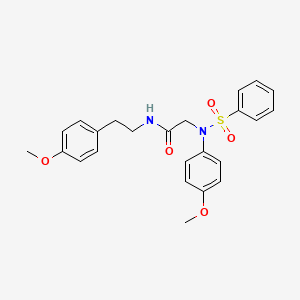 N~2~-(4-methoxyphenyl)-N~1~-[2-(4-methoxyphenyl)ethyl]-N~2~-(phenylsulfonyl)glycinamide