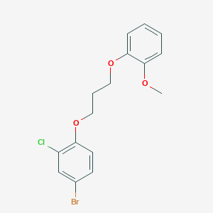 molecular formula C16H16BrClO3 B5072083 4-bromo-2-chloro-1-[3-(2-methoxyphenoxy)propoxy]benzene 