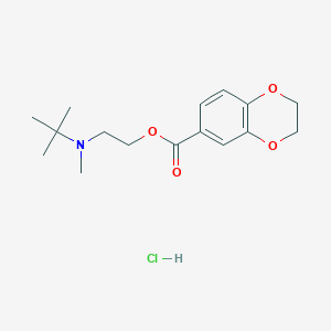 molecular formula C16H24ClNO4 B5072094 2-[tert-butyl(methyl)amino]ethyl 2,3-dihydro-1,4-benzodioxine-6-carboxylate;hydrochloride 