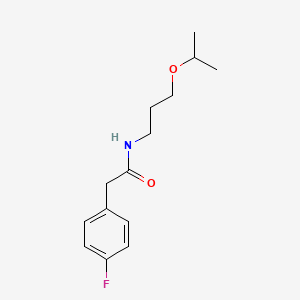 2-(4-fluorophenyl)-N-[3-(propan-2-yloxy)propyl]acetamide