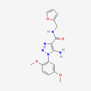 molecular formula C16H17N5O4 B5072118 5-amino-1-(2,5-dimethoxyphenyl)-N-(furan-2-ylmethyl)-1H-1,2,3-triazole-4-carboxamide 