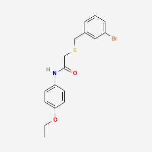 molecular formula C17H18BrNO2S B5072123 2-[(3-bromobenzyl)thio]-N-(4-ethoxyphenyl)acetamide 