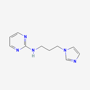 molecular formula C10H13N5 B5072138 N-[3-(1H-imidazol-1-yl)propyl]-2-pyrimidinamine 