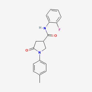 N-(2-fluorophenyl)-1-(4-methylphenyl)-5-oxopyrrolidine-3-carboxamide