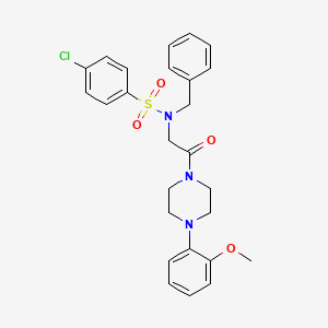 N-benzyl-4-chloro-N-[2-[4-(2-methoxyphenyl)piperazin-1-yl]-2-oxoethyl]benzenesulfonamide