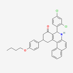 molecular formula C33H29Cl2NO2 B5072167 2-(4-butoxyphenyl)-5-(2,4-dichlorophenyl)-2,3,5,6-tetrahydrobenzo[a]phenanthridin-4(1H)-one 