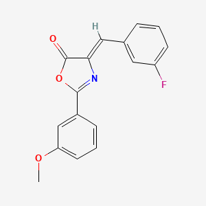 (4Z)-4-[(3-FLUOROPHENYL)METHYLIDENE]-2-(3-METHOXYPHENYL)-4,5-DIHYDRO-1,3-OXAZOL-5-ONE