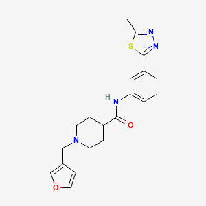 molecular formula C20H22N4O2S B5072190 1-(3-furylmethyl)-N-[3-(5-methyl-1,3,4-thiadiazol-2-yl)phenyl]-4-piperidinecarboxamide 