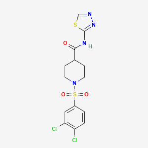 1-(3,4-dichlorophenyl)sulfonyl-N-(1,3,4-thiadiazol-2-yl)piperidine-4-carboxamide