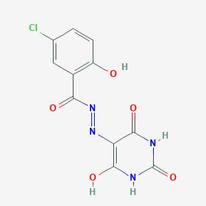 5-chloro-2-hydroxy-N'-(2,4,6-trioxotetrahydropyrimidin-5(2H)-ylidene)benzohydrazide