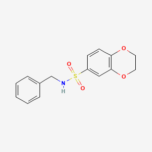 molecular formula C15H15NO4S B5072318 N-benzyl-2,3-dihydro-1,4-benzodioxine-6-sulfonamide 