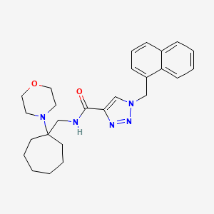 molecular formula C26H33N5O2 B5072328 N-{[1-(4-morpholinyl)cycloheptyl]methyl}-1-(1-naphthylmethyl)-1H-1,2,3-triazole-4-carboxamide 