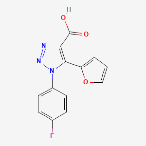 molecular formula C13H8FN3O3 B5072383 1-(4-fluorophenyl)-5-(2-furyl)-1H-1,2,3-triazole-4-carboxylic acid 