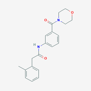 molecular formula C20H22N2O3 B5072391 2-(2-methylphenyl)-N-[3-(4-morpholinylcarbonyl)phenyl]acetamide 